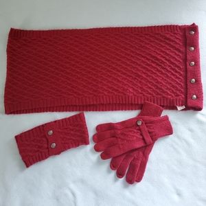 Burgundy Winter Accessories Set